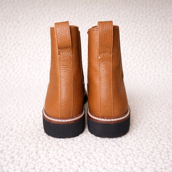 Madewell Leather Citywalk Chelsea Lug Sole Boots Brown English Saddle Size W 11 - Picture 7 of 10